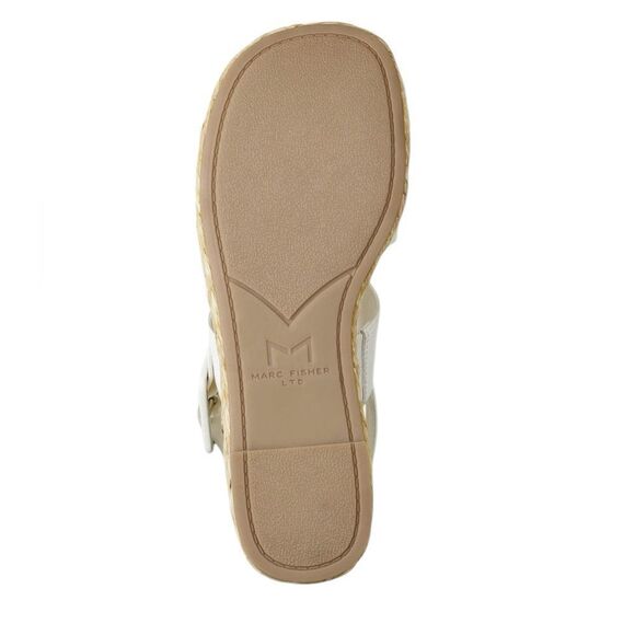 NWT MARC FISHER LTD PATRYCE PLATFORM WEDGE SANDAL IN IVORY BRAND NEW IN BOX - Picture 6 of 12